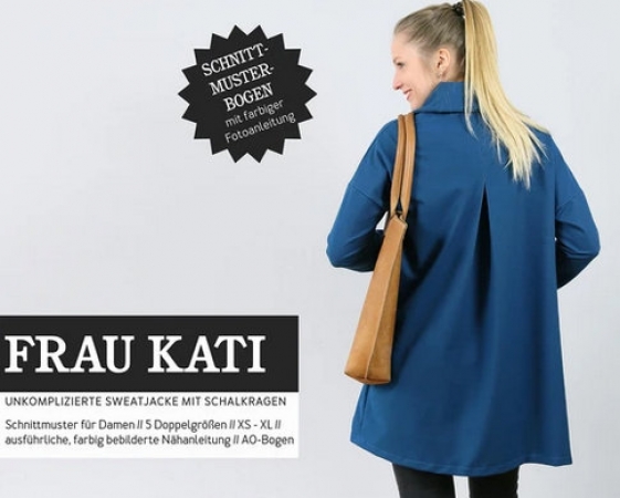 Studio Schnittreif - FRAU KATI • Sweatjacke mit Schalkragen PAPIERSCHNITT